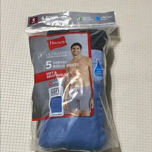 NWT‎ 5 Tagless Hanes Ultimate Boxer Briefs Multi Colors Small